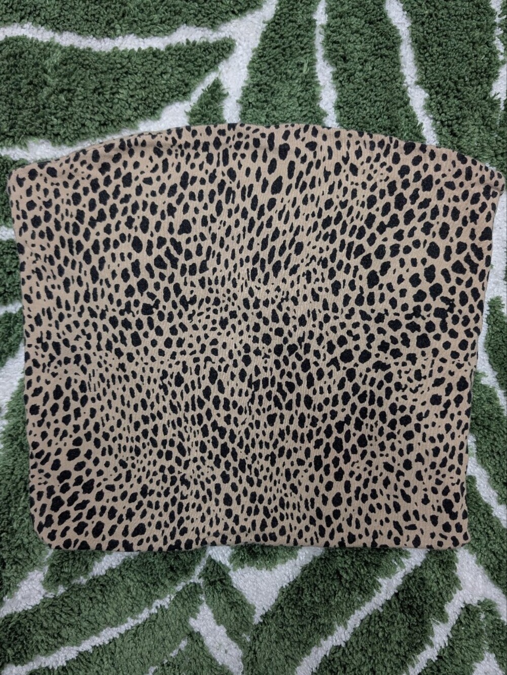 Brandy Melville Leopard Print Tube Top Strapless Crop Brown & Tan, One Size - Picture 4 of 7